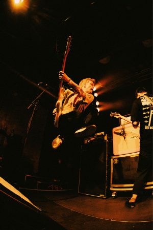 Bassist Jumping with Sandberg bass